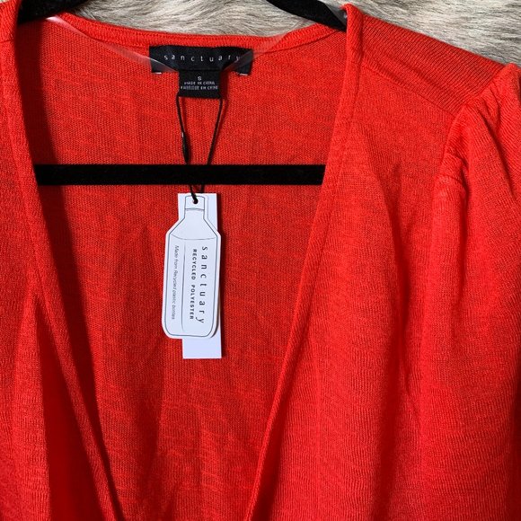 NWT S red wrap sweater - Picture 2 of 6